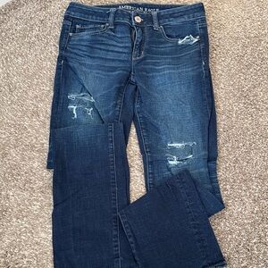 American Eagle Outfitters Women's Dark Blue Skinny Jeans